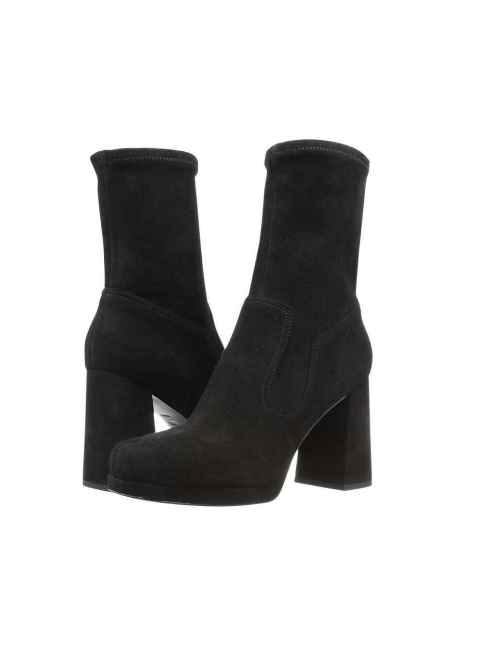 Marc Jacobs Black Suede Chunky Platform Ankle Boots